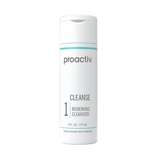 Proactiv Acne Cleanser - Benzoyl Peroxide Face Wash and Acne Treatment - Daily Facial Cleanser and Hyularonic Acid Moisturizer with Exfoliating Beads, 6 Fl Oz